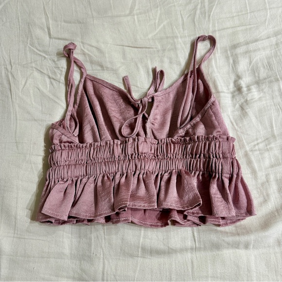 Pink Ruffled Women's Top - Picture 2 of 4